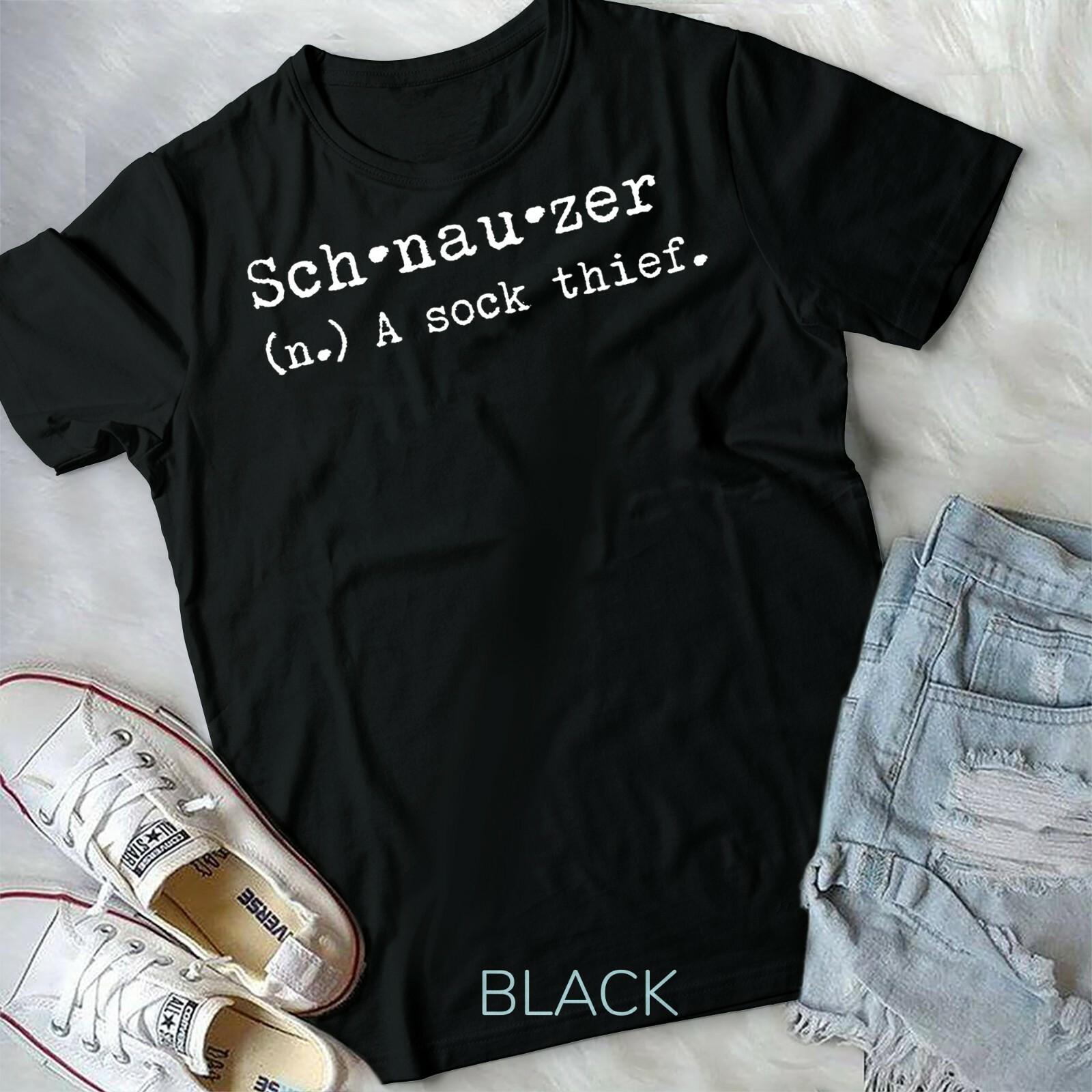 A Sock Thief Schnauzer Dog T-shirt Unisex T-shirt S