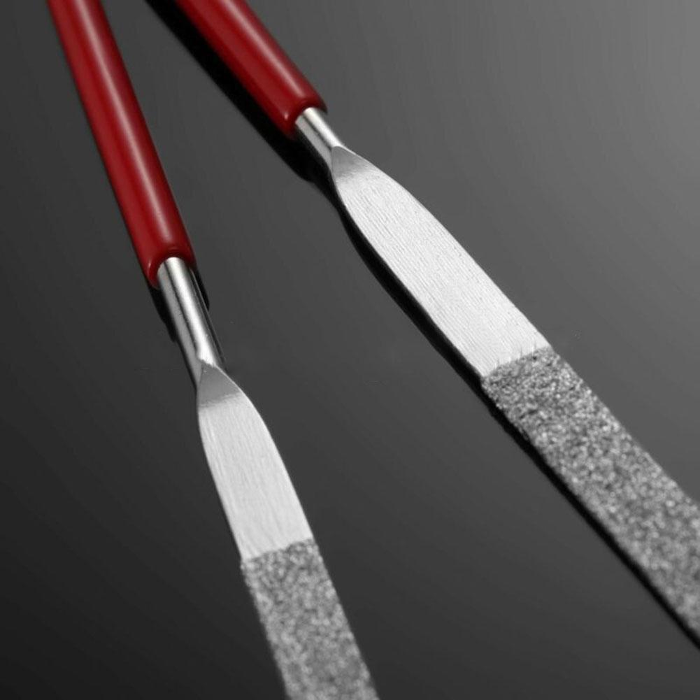 Hand Tool Needle File File 0.12*5.51" Red Metal Stone Grinding Diamond