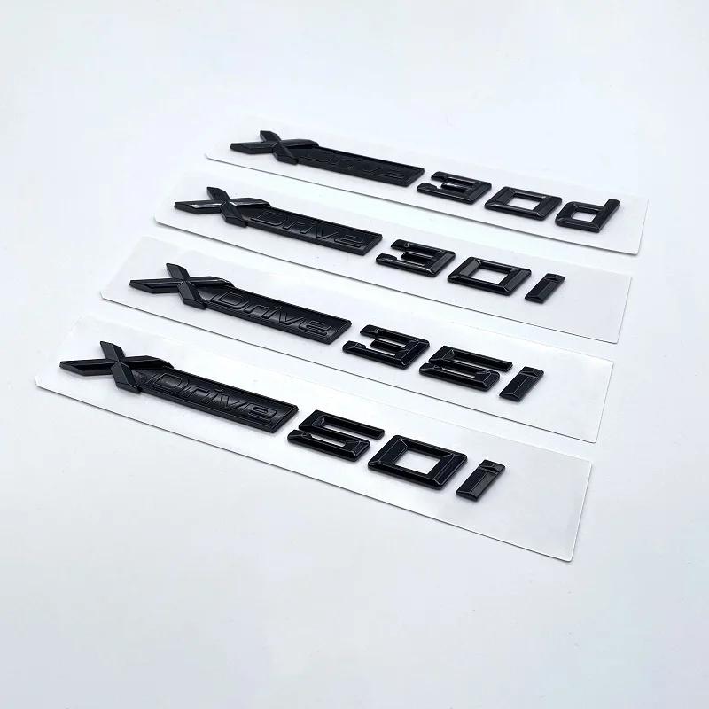 3D AB Schwarz Silber Schriftzug XDrive30i XDrive35i XDrive40i XDrive48i XDrive50i XDrive30d Für BMW X5 Auto Heckklappe Emblem Aufkleber yk2