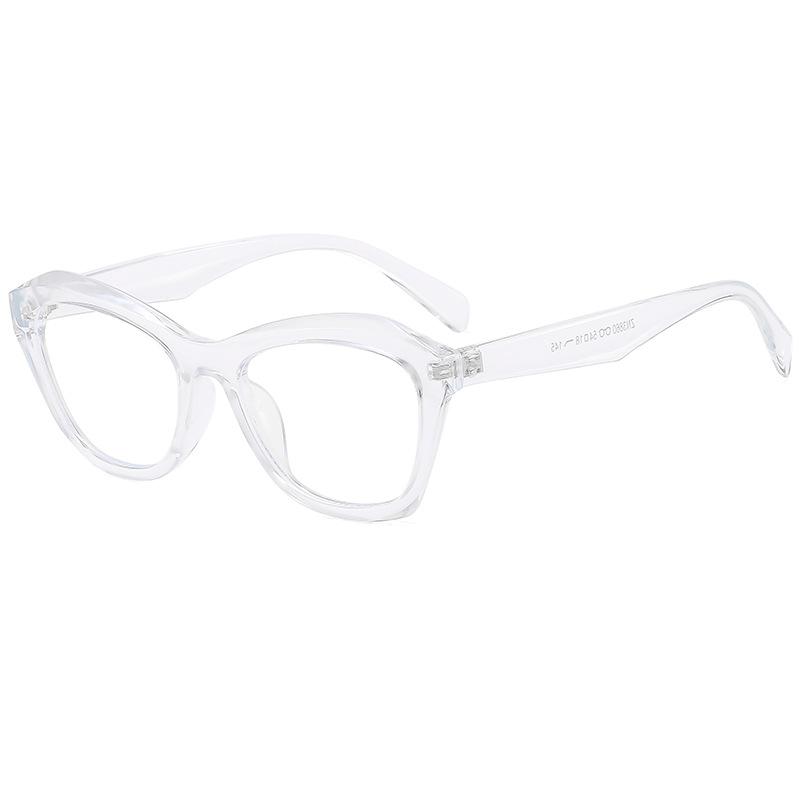 New cat eye anti-blue glasses ins personalized versatile flat glasses European and American fashion polygonal glasses frames