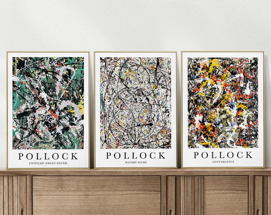 Zestaw plakatów abstrakcja pollock