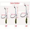 3pcs 4.5g,5.5g,7.2g Barbed Fishing Hooks with Lock Needle Lead Single Hook Crank Hook Fishing Tackle