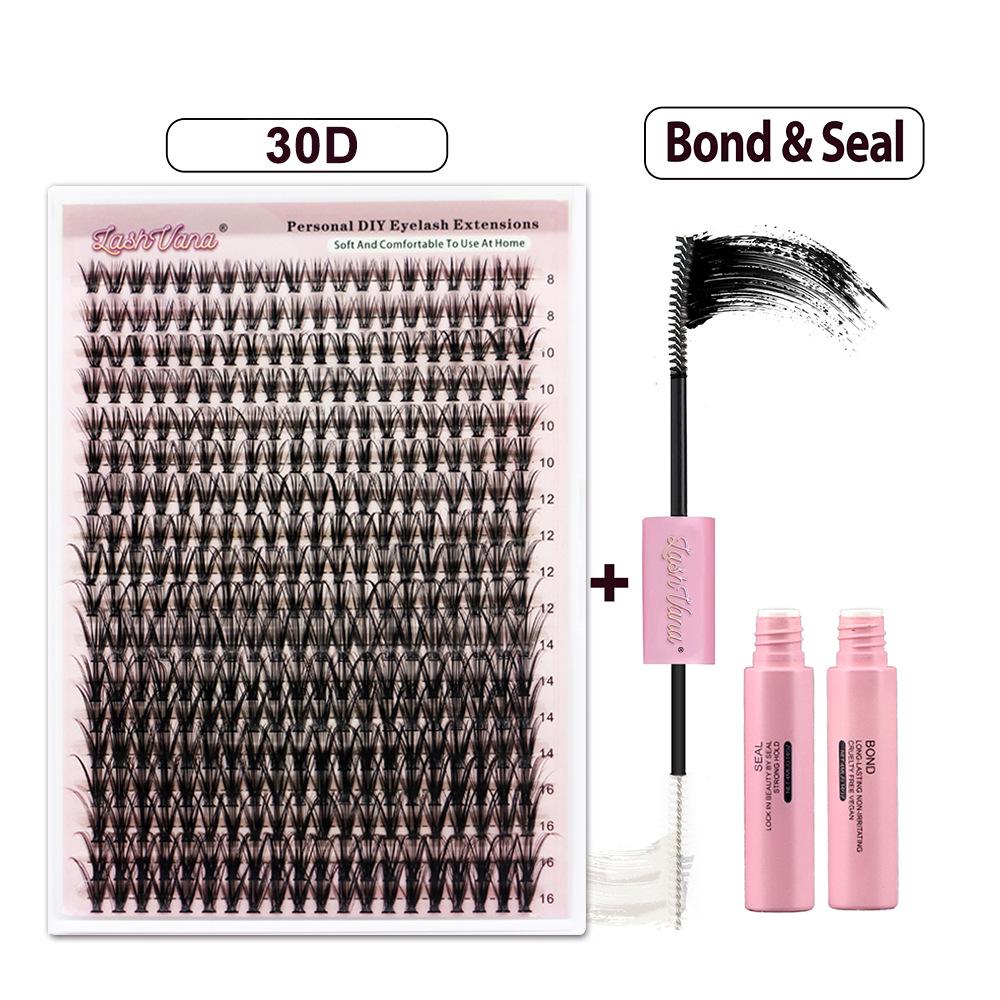 DIY Lash Extension Kit: European & American Cluster False Eyelashes & Tools