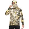 Men's Casual Leaf Camouflage Print Hooded Long Sleeve Sun Protection Jacket Lightweight Breathable Outdoor Sportswear