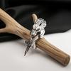 Metal Punk Joint Ring, Exaggerated Personality Spikes Movable Retro Exoskeleton Ring