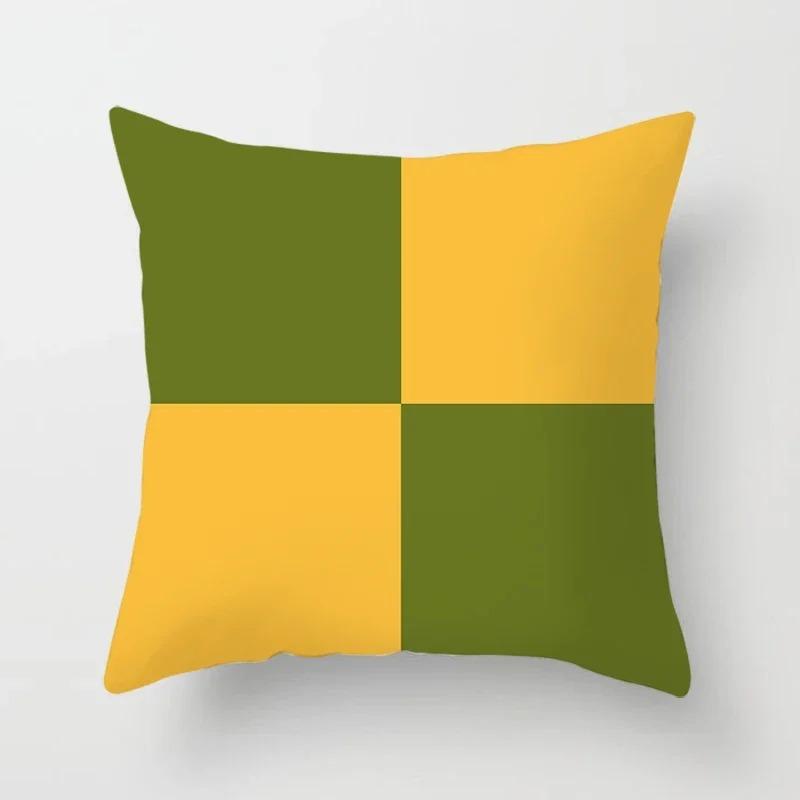 Simple Geometric Pattern Decorative Pillowcase Car Sofa Square Cushion Pillowcase