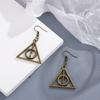 Geometric Triangle Pyramid Earrings for Women Simple Design Deathly Hallows Drop Earrings Vintage Jewelry