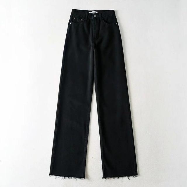 Kundalik Moda To'g'ri Kesimli Ayollar Jinsi Jinsilari Denim Pastki Harajuku Boyfriend Uzun Yuqori Bel Keng Jinsi Jinsilar Kuzgi Shimlar