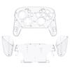 eXtremeRate Switch Pro Controller Faceplate Backplate Clear DIY Replacement Grip Housing Case Cover for Switch Pro Controller Clear Handle, -