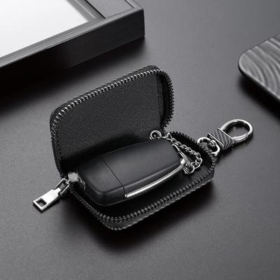 Twill PU-Leder Auto Schlüsselabdeckung Leichte Reißverschluss Schlüsseletui Mode Mini Auto Schlüssel Tasche Damen