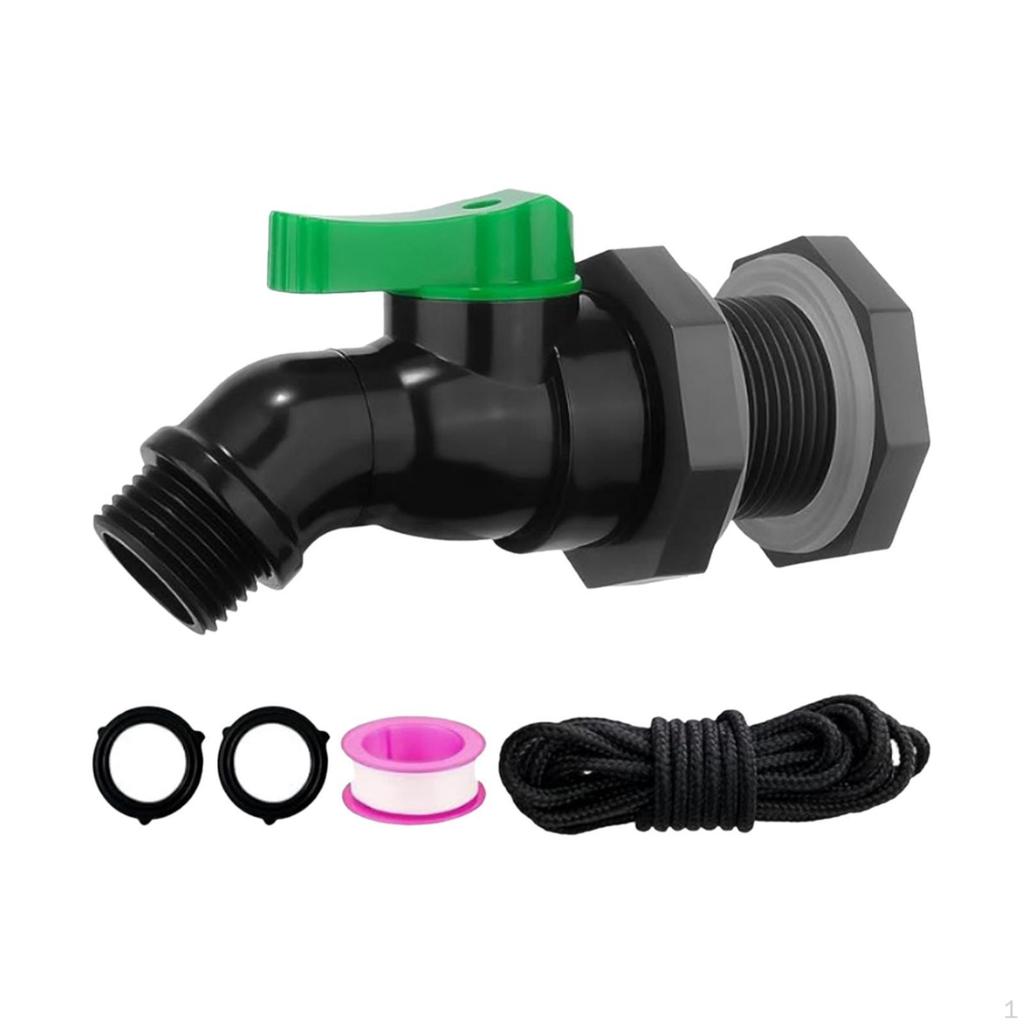 Kit de dérivation de jardin pour robinet de récupérateur d'eau, vanne 3/4 pouce, connecteur robuste, eau