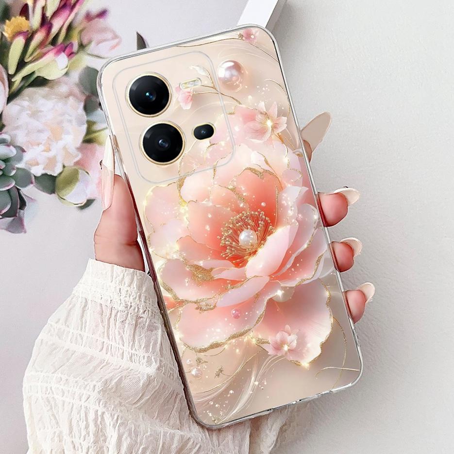 For Vivo V25 5G Case Vivo V25e V2201 Cute Cat Lion King Painted Cover Soft Silicone Phone Case For Vivo V25e V 25 VivoV25 Fundas