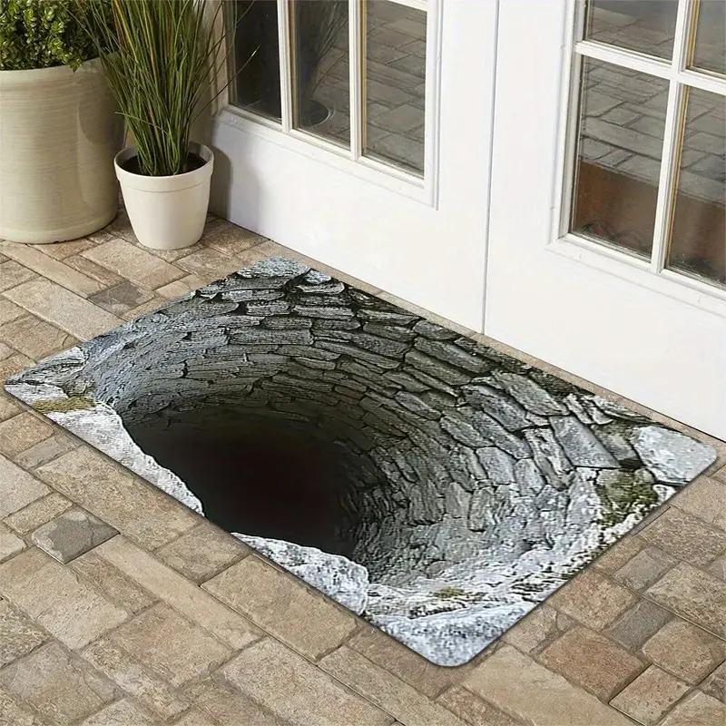 

Коврик для двери с оптической иллюзией 60*90 см, 2D плоский приветственный коврик, подходит для внутреннего и наружного использования, идеально подходит для входных дверей, прихожих, спальни 60*90cm серый