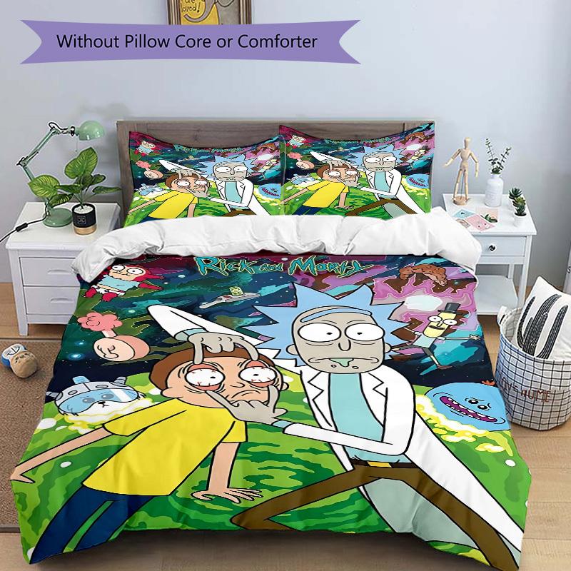 3pcs Rick_and_Morty Duvet Cover Set, 1 Duvet Cover + 2 Pillowcases (No Insert), High-Definition Print for All Seasons,Durable Yy251103063