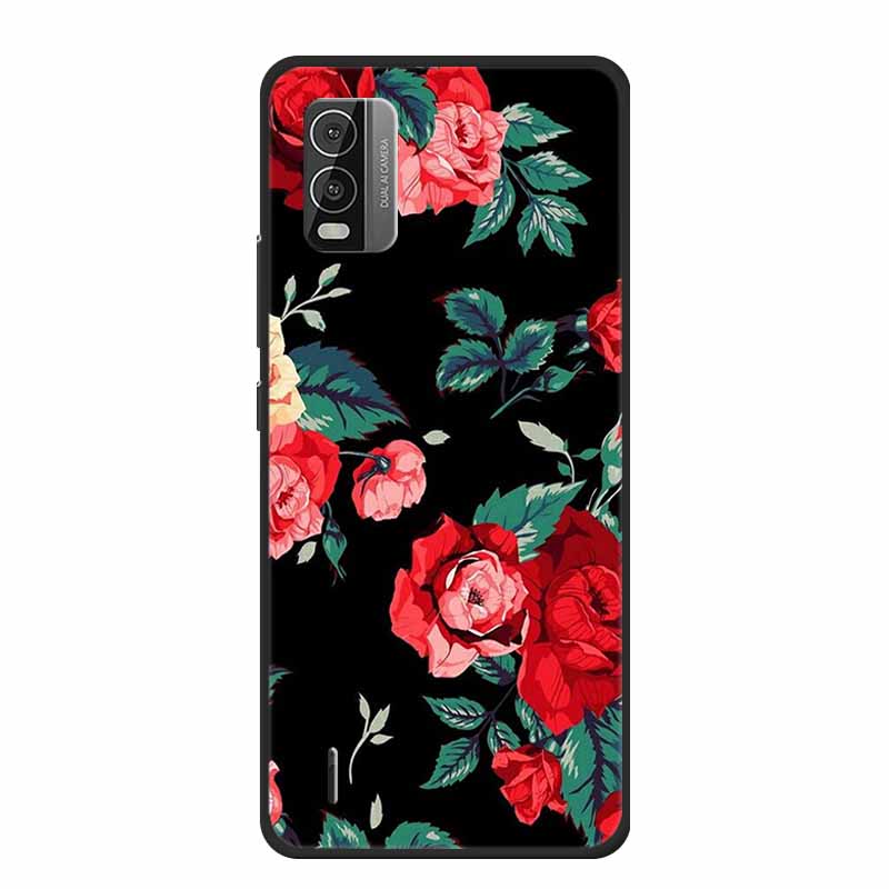 For Nokia C110 C210 C300 Case Soft black Silicone Bumper TPU Phone Wolf Cat Flower CaseS For C110 210 300 Shock proof Bumper TPU