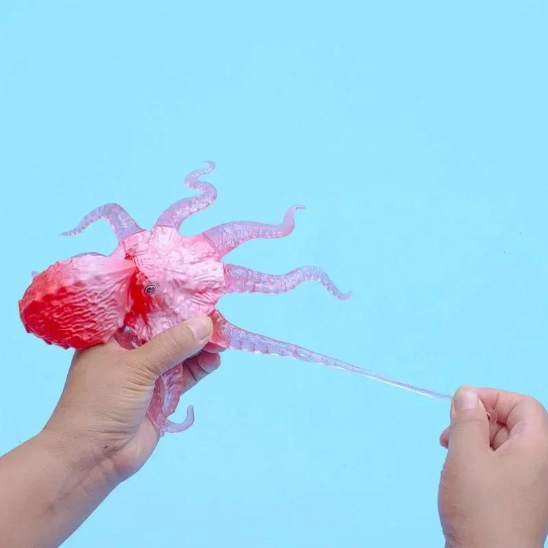 Simulation Realistic Animal Funnytoys Sea Life Octopus Stretchy Model Toy Animal Model Gift