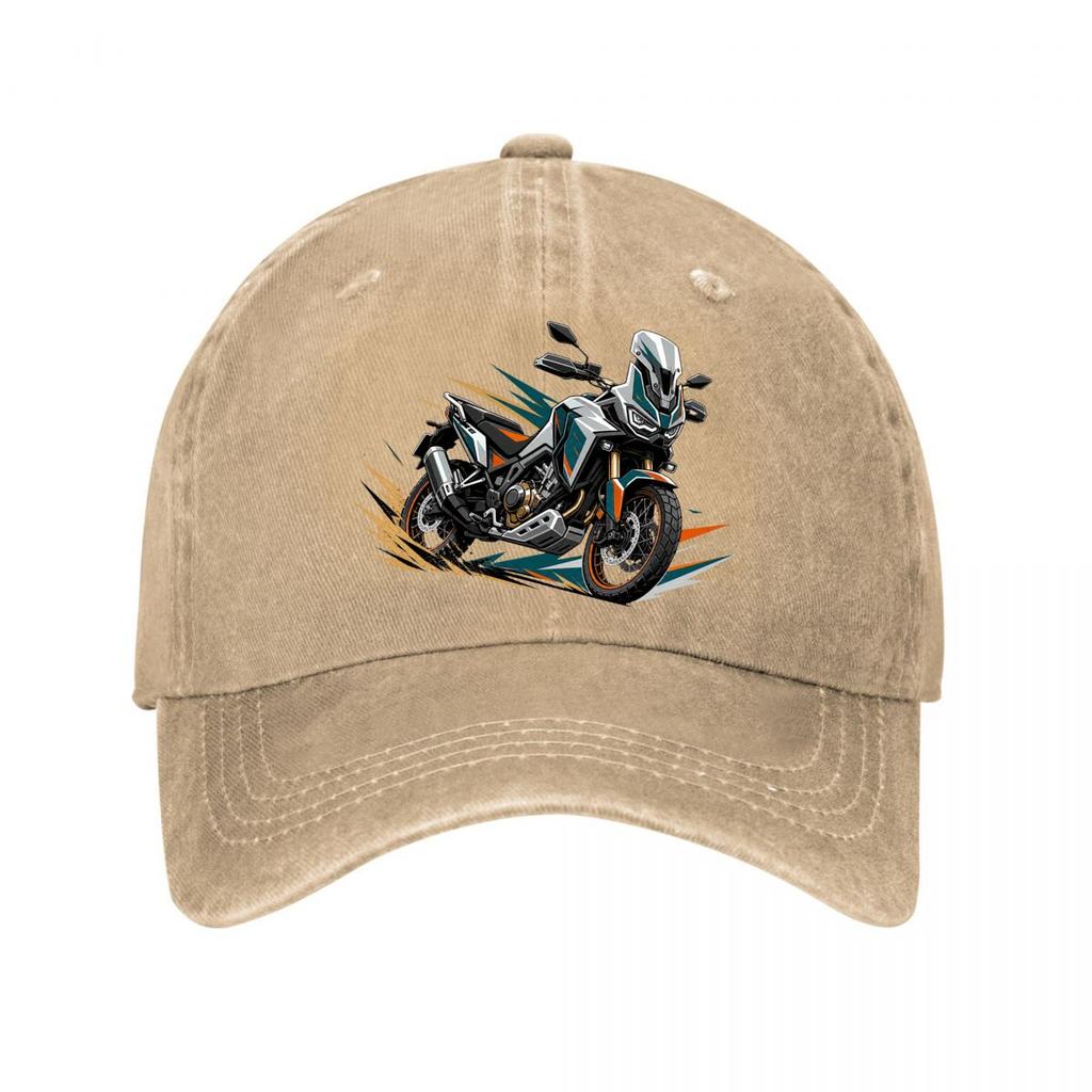 Adventure Sport Motorcycle Vector Fu  New Vintage Washed Cotton Baseball Cap Sun Hats