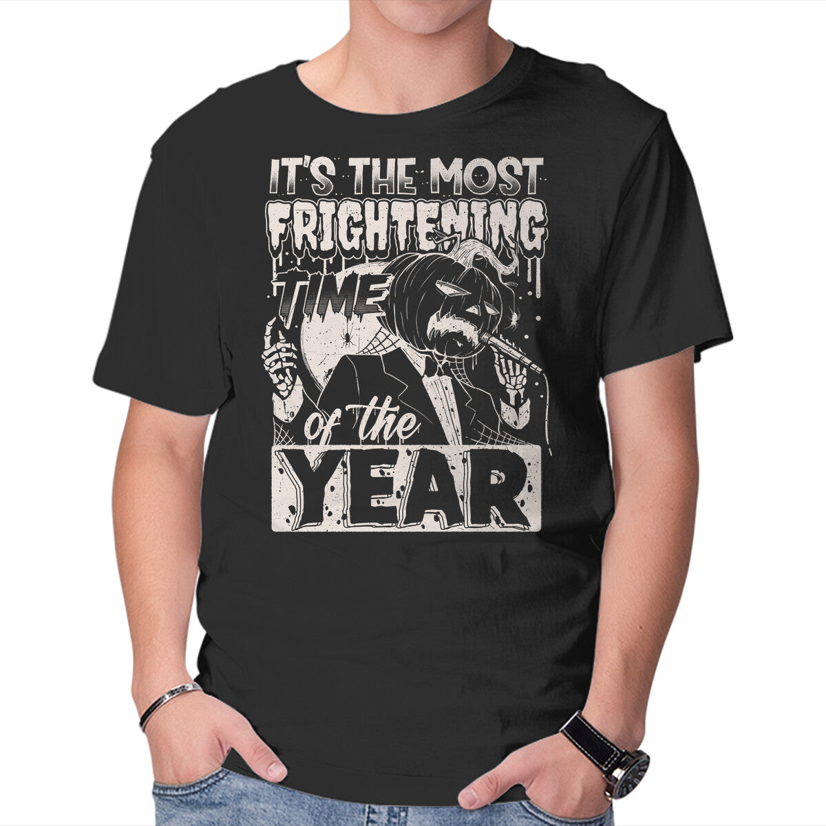 Unisex Crew Neck T-Shirt Fright Time Graphic Short Sleeve Casual Tee XXL