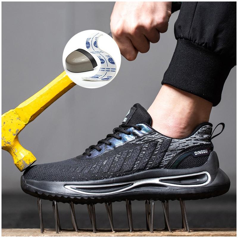 Herrenmode atmungsaktive Stahlkappenschuhe Arbeitsschuhe Sommer Sicherheitsstiefel Designer Sicherheits-Sneaker Arbeiter Schuhwerk Schutz