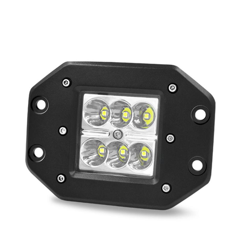 18W Square Dual-Row LED Work Light for Off-Road Vehicles