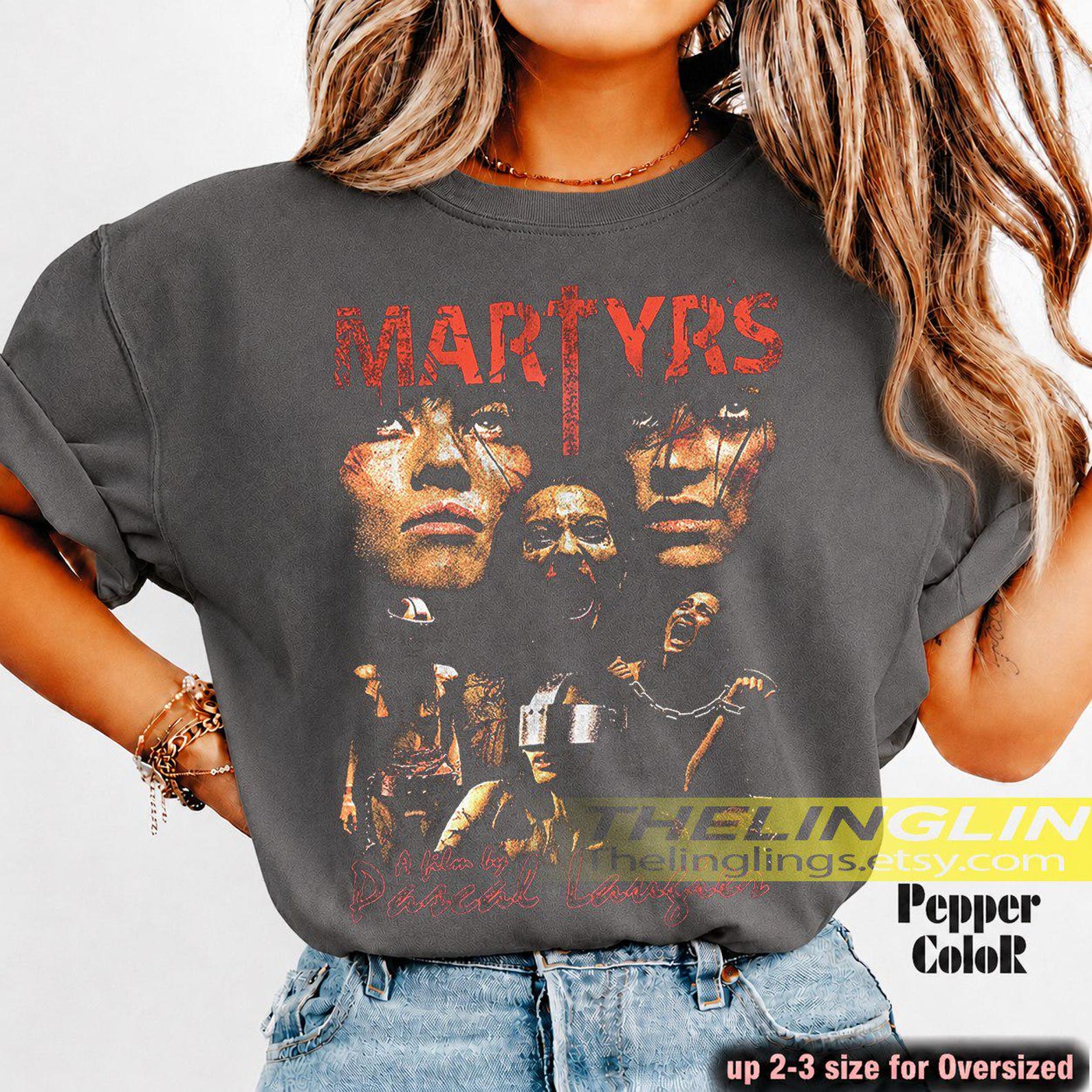 Martyrs Horror Movie 2008 Unisex Softstyle T-Shirt, Horror Mystery Film Tee, Halloween Shirt, Scary Movie Fan Gift, Creepy Graphic Top FD S