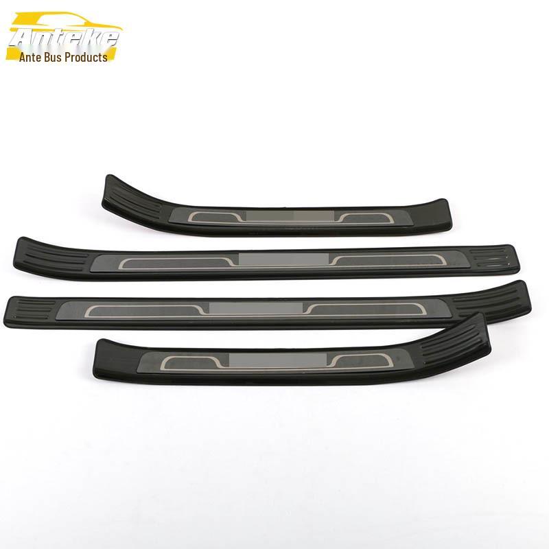 Tayron Stainless Steel Welcome Pedal Trim for 18 Models: Sill Strip Bright Decal Car Accessory
