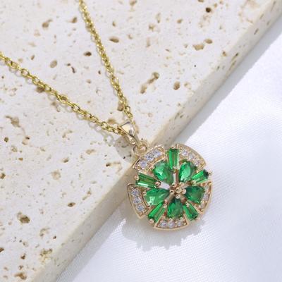 Luxury Flowers Pendant Necklaces for Women Fashion Zirconia Necklace Wedding Party Jewelry Accessories