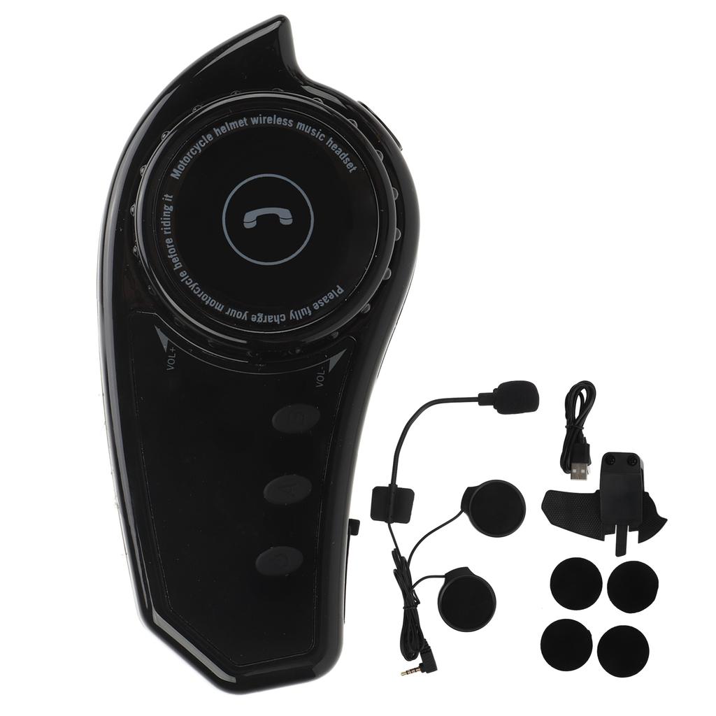 Helmet Earpiece Kit Bluetooth Earphone Music Headset for Outdoor Electric Bike Motorcycle Built In Battery