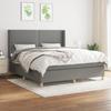 Box Spring Bed with Mattress Dark Gray 180 x 200 cm Fabric