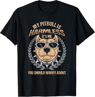 Lustiger Pittie-Besitzer Hundeliebhaber Pitties Mein Pitbull ist harmlos Geschenk Unisex-T-Shirt