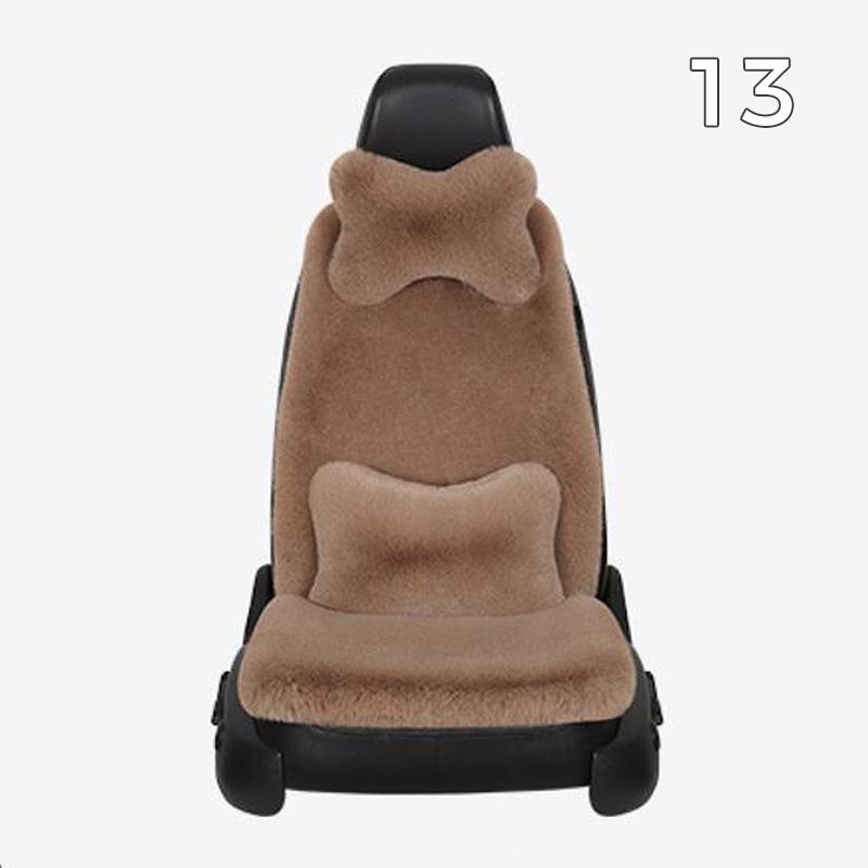 Plush Seat Cover Set Universal Luxury Car Seat Cushion Auto Protector Mat Winter Soft Warm Fur Cover Auto Interior