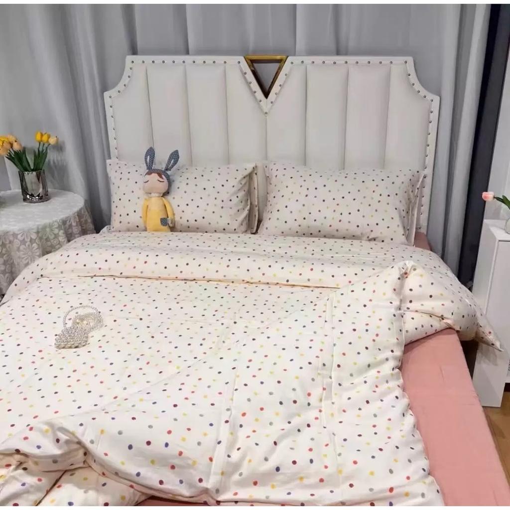 HOMZY Washed Cotton Double Yarn Single Quilt Cover Simple Wind Ins Wind Small Floral Korean Version Duvet Skin Friendly Bedding