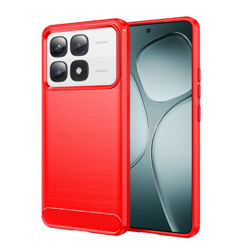 

Для Xiaomi 14T Pro Чехол Xiaomi 14T Pro Чехол Противоударный Силиконовый Роскошный Матовый ТПУ Защитный Чехол для Телефона Xiaomi 14T Pro For Xiaomi 14T Pro красный