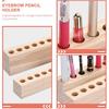 Wooden Lipsticks Holder 8 Grids: Wood Essential Oil Rack Storage Stand 2pcs Lip Gloss Storage Lipstick Tubes Display Case Makeup Cosmetic Stationery