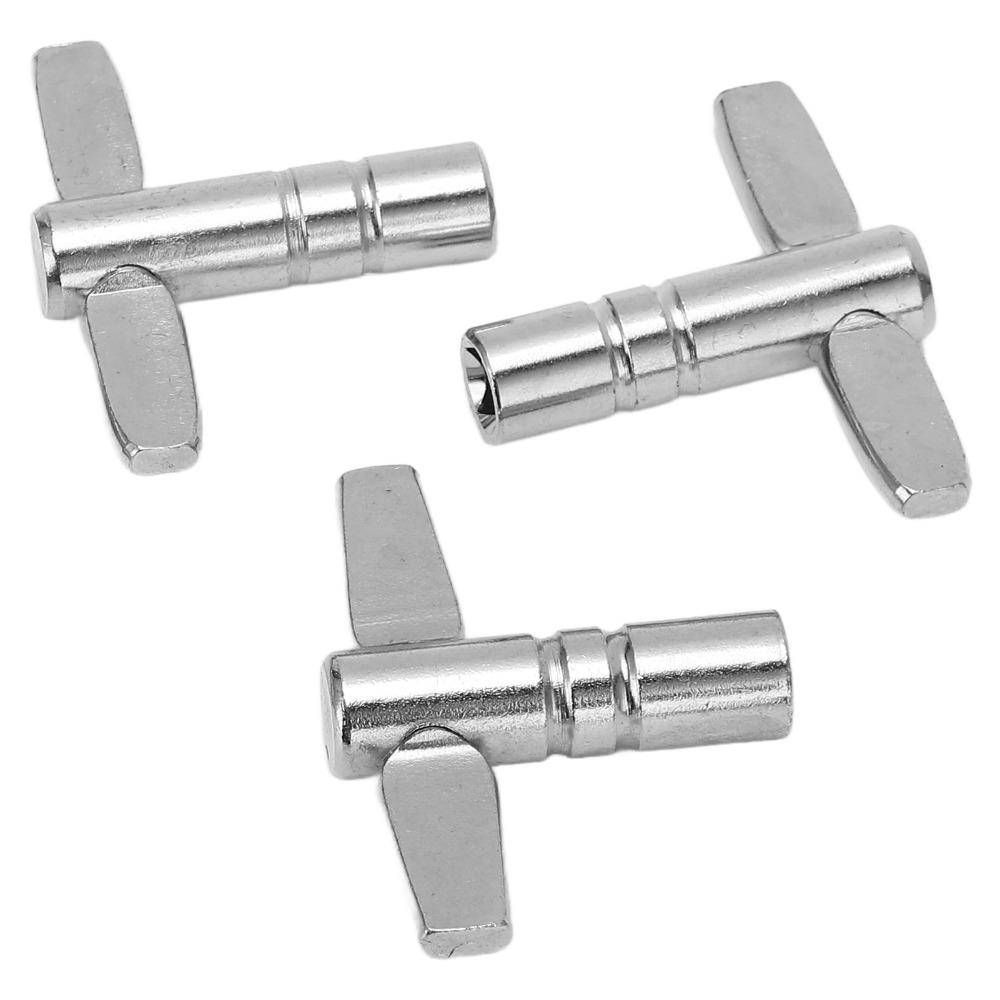 5PCS Metal Drum Tuning Key Silver Drum Key Pack Premium Percussion Hardware Tool For Drummers