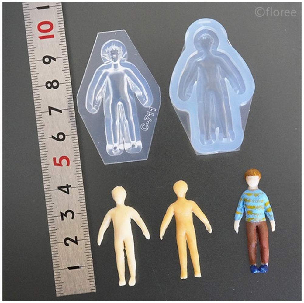 Kamejima Shoten Soft Mold Child Figure Approximately 40mm Hobby Tool (Large), Tall, C-711