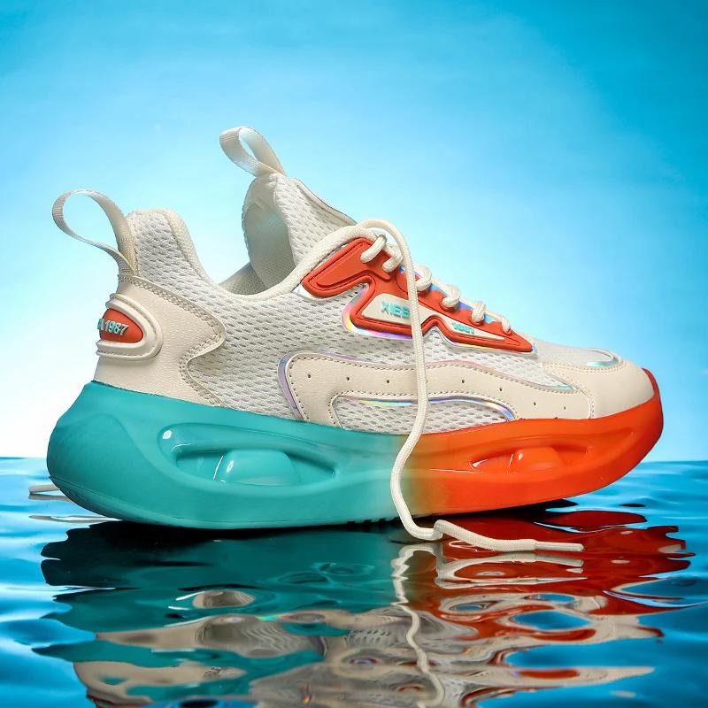 Fashion SYTK Men's Shoes Summer Mesh Breathable Non-slip Popcorn Sneakers Running Shoes Fo Women