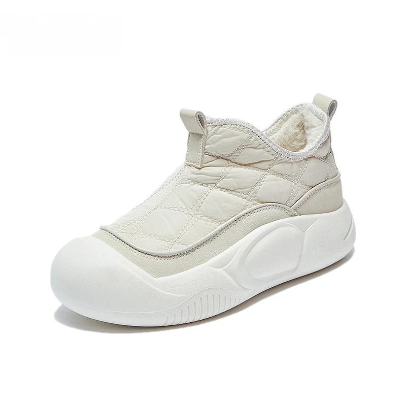 Fashion Winter New Snow Boots Ladies Warm Thick soled Shoes Comfortable velvet cotton boots Outdoor waterproof ladies shoes Mujer traf