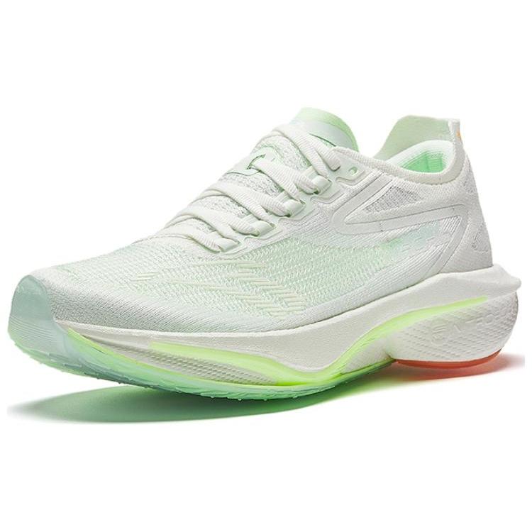 Anta Cushioning Wear Resistant Rebound Low Top Training Running Shoes Women's White Green 122425584-2