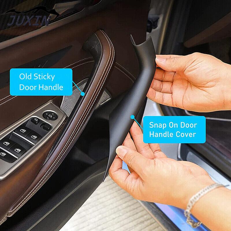 Interior Door Handle Panel Cover Trim Fit For BMW 5 Series 2018-2023 G30 G38 530i Black