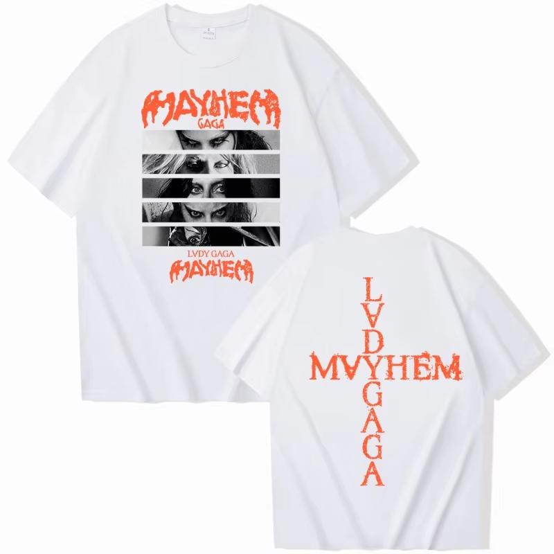 Lady Gaga Violent Tour TShirt Unisexs TShirt Summer New Style Unisexs and Womens Universal Casual TShirt Streetwear