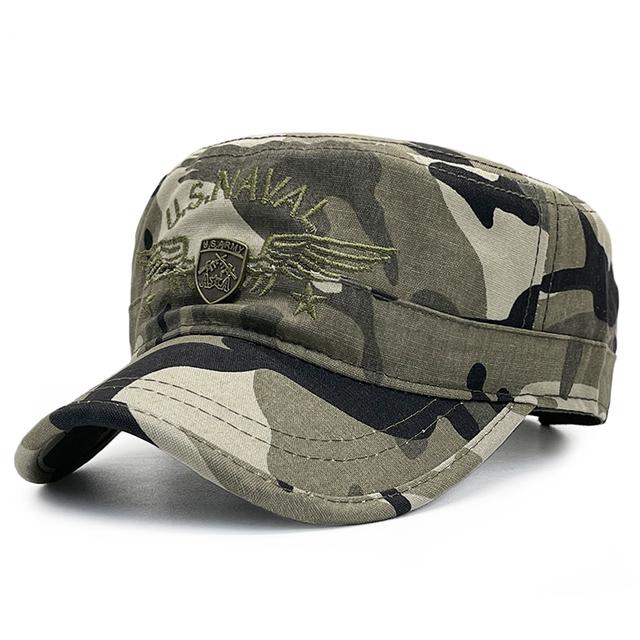 New Embroidery Trucker Hats Gorras Custom Camouflage Cap  Flat Caps US Baseball Cap