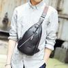 Men Sling Backpack Retro Faux Leather Chest Bag Crossbody Purse with Adjustable Shoulder Strap for Commuting