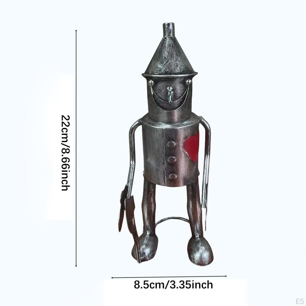 Blechmann Gartenskulptur Eisenornament Sammlerstück Kreative Figur Outdoor Skulptur Blech Holzfäller