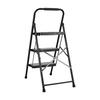 3 Step Ladder, Folding Step Stool with Wide Anti-Slip Pedal and Comfort Handgrip, Lightweight 272 kg Capacity Portable Steel Ladder, Multi-Use for