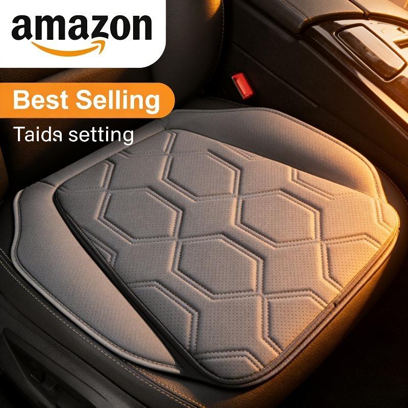 2PCS Car Seat Cushion Premium Black Honeycomb Pressure Relief Non Slip Driver Seat Pad for Long Drives Car Interior Accessories