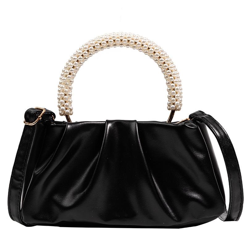 Solid Color Women Soft Cloud Small Square Handbag Fashion Single Shoulder Crossbody Bag