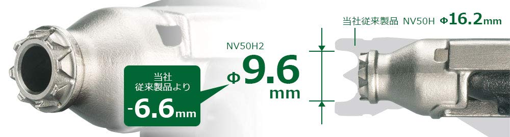 HiKOKI Küçük Çaplı 50mm NV50H2 Çivi Çakma Makinesi, Çivi, Tel/Sac İçin Yüksek Basınçlı Hava