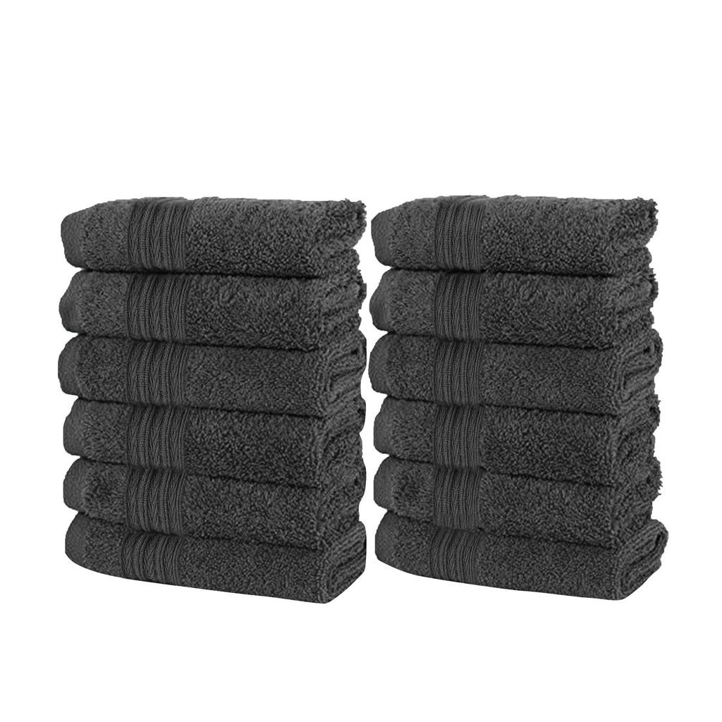 (SU)Hochwertige Baumwollhandtücher, weich und saugfähig, 83,8 x 83,8 cm, 12 Stück