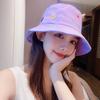 Summer Casual Style Flower Girl Embroidery Cotton Visor Cap Sun Cap Sun Protection Bucket Hat